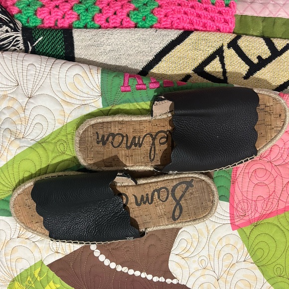Black Sam Edelman espadrille slides size 8 - Picture 2 of 5